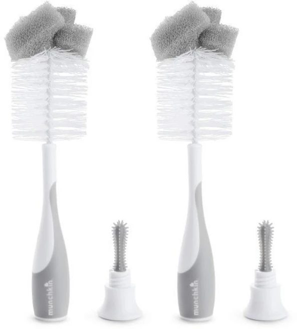 먼치킨 스펀지 병솔 회색 2개 1팩, 병 솔/ 회색 - 쿠팡