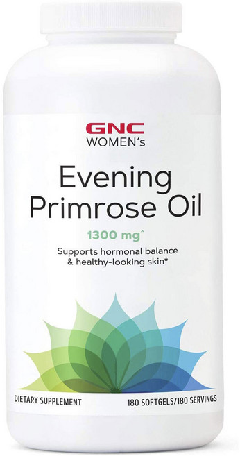 GNC 우먼스 이브닝 프림로즈 오일 1300mg 소프트젤, 1개, 180정