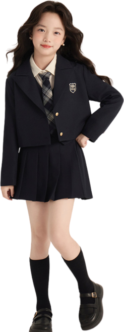 삐삐네옷가게 유아 여아 봄가을 셔츠 주름 스커트 자켓 4종세트