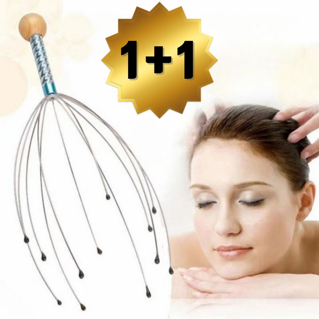 무핑 두피 마사지기 가벼운 휴대용 두피건강, 2개