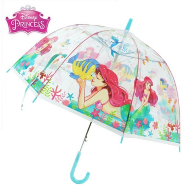디즈니 프린세스 인어공주 캐릭터 어린이 자동 장우산 일본 여아 우산