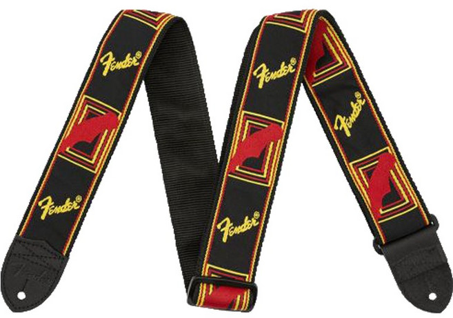 [중국 내수용] Fender 휀더 기타멜방 레드 펜더 멜빵-팬더 모노그램 스트랩-어쿠스틱-전기-일렉-베이스, 1개