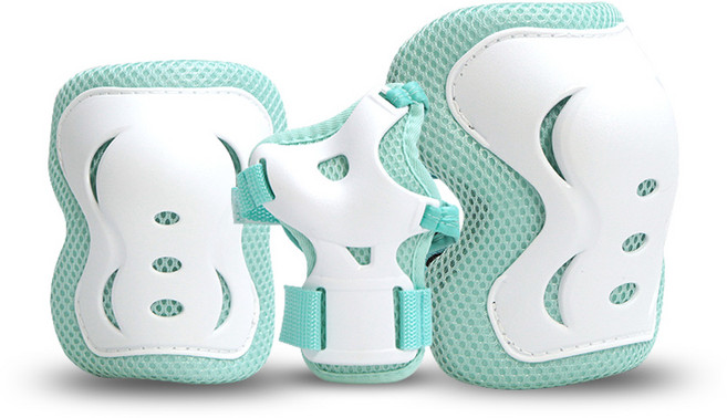 벨랑 인라인스케이트 성인보호대 손목+팔꿈치+무릎 세트 자전거 킥보드, 1개, 민트