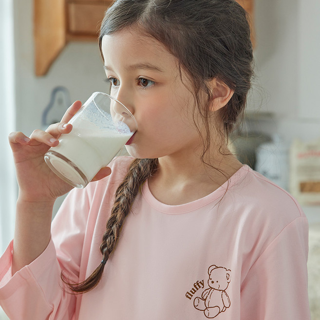 수아팜 여아 러블리 베어 쿨 코튼 7부 내의 세트