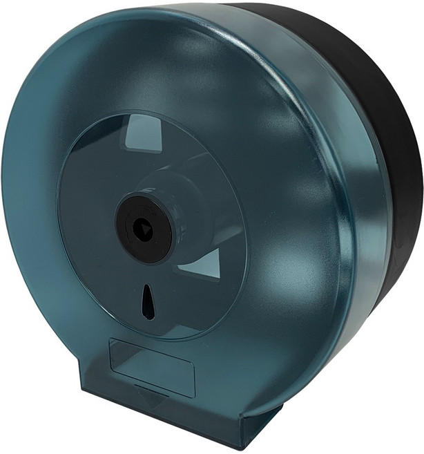 세이크린 네이비 ABS 반투명 원형 점보롤 화장지 잠금형 디스펜서 케이스 전용용기, 1개, 1개입