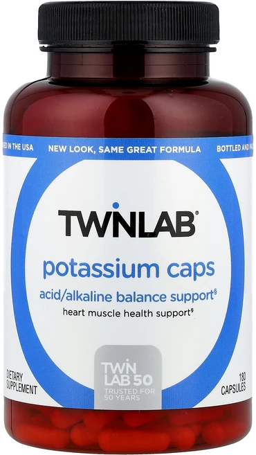 Twinlab 칼륨 캡슐 캡슐 180정(캡슐 1정당 99mg) Twinlab (트윈랩), 1개 - 쿠팡