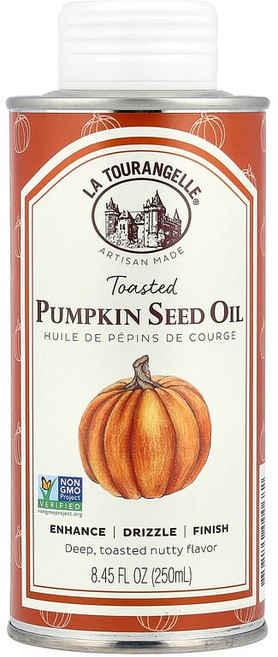 La Tourangelle 토스티드 펌킨 씨드 오일 250 ml(8.45 fl oz) LAT-00068, La Tourangelle, Toasted Pumpki, 1개, 250ml