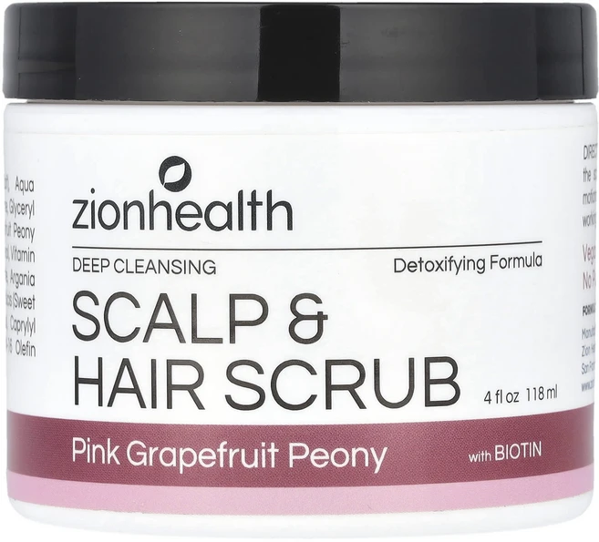Zion Health 두피 및 헤어 스크럽 비오틴 함유 핑크 자몽 작약 118ml(4fl oz), ZionHealth두피및헤어스크럽비오틴함유핑크자몽작약1, 1개, 118ml - 쿠팡