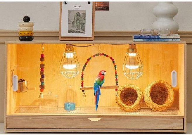 새장 앵무새 출산박스 방음부스 인큐베이터 하우스 40x30 표준, 80x40 디럭스, 1개