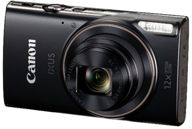 CANON IXUS 285 HS 數位相機 25mm廣角 12倍光學變焦, 1個, 黑色+副廠電池+皮套