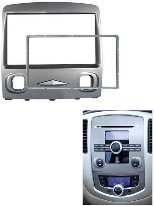 자동차 스테레오 라디오 근막 프레임 2Din 스테레오 인터페이스 플레이트 패널 대시 트림 Ford Escape 2008-10 Mazda Tribute 2006-08, 하나, 회색, 1개