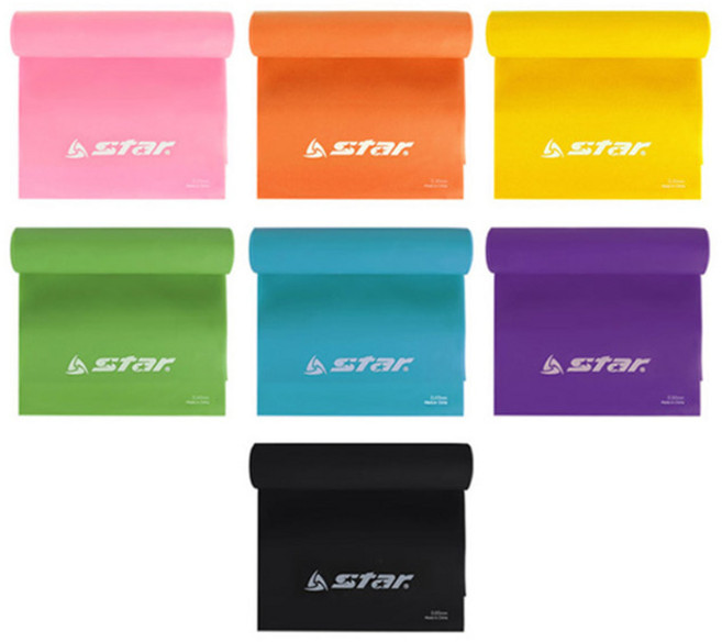 스타 라텍스밴드 EU563 총 7단계 햄스트링 늘리기 헬스 고무밴드 홈트 등 운동, 2단계(오렌지)