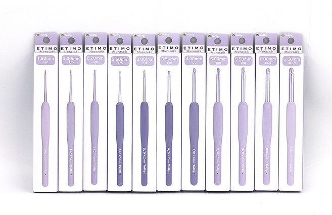 튤립 에티모 무라사키 라벤더 코바늘 모사용 15종세트