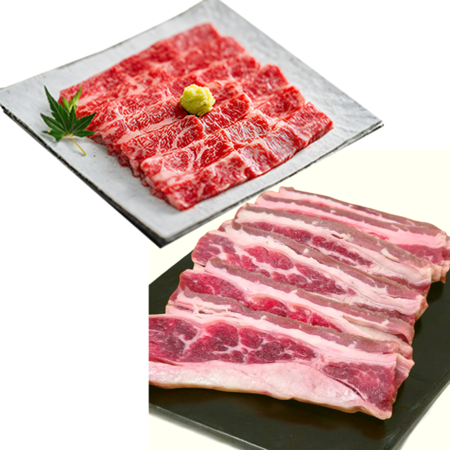 [빌리푸드] 청정 수입 소고기 안창살300g+우삼겹200g 구이용, 1세트, 500g