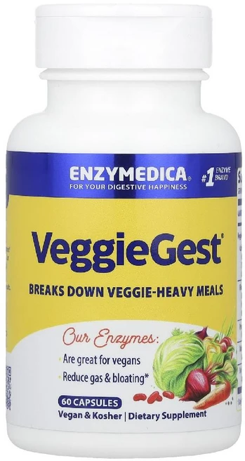 엔자이메디카 VeggieGest 캡슐 60정, 1개 - 쿠팡