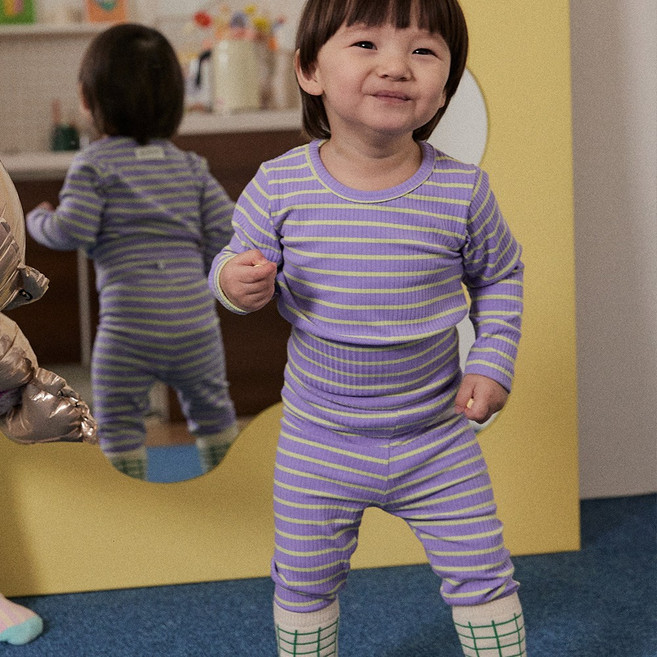 더맨디 밀크 아기내복 아기실내복 봄 가을 9부 신생아 유아 배앓이방지 실내복