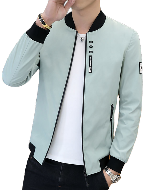 추동 남성 아우터 야구복 숏 상의 하이넥 기모 자켓 셀럽당 T0186