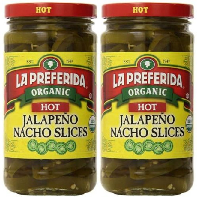 라 프레페리다 라 프레페리다 유기농 매운 할라페뇨 나초 슬라 La Preferida La Preferida Organic Hot Jalapeno Nacho Slices 11.5 O, 1개