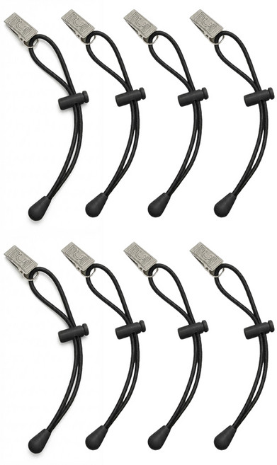 라무아 무손상 바지 밑단 끌림방지 조절 집게, 8개, 블랙