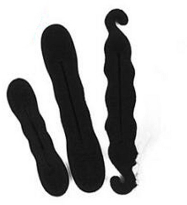 3PCS 소녀 머리띠 헤어핀 스폰지 헤어 액세서리 DIY 헤어 밴드 도구 머리 장식 헤어 디스크 장치 롤빵 Updo 머리띠