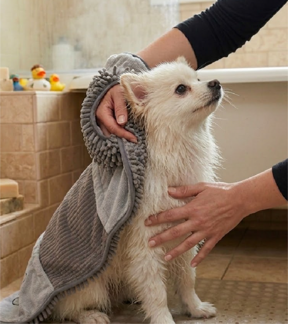 윌리펫 반려동물 펫타올 강아지 목욕타올, 1개, 그레이