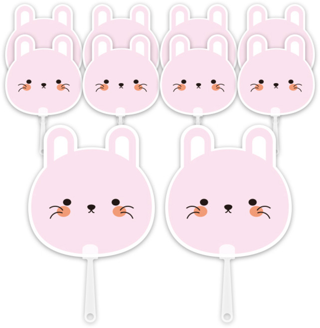 애니멀 프랜즈 부채 여름 시원한 귀여운 디자인 가벼운 예쁜 이쁜 단체선물 휴대용 손잡이 동물 손부채 학교 회사원, 10개