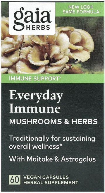 몸관리하세요 겨울입니다 Gaia Herbs 에브리데이 이뮨 버섯 & 허브 베지 캡슐 60정 특별관리진행, GaiaHerbs에브리데이이뮨버섯허브베지캡슐60정, 1개 - 쿠팡
