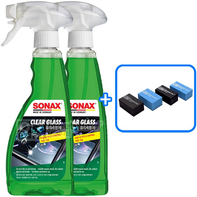 소낙스 유리세정제-500ml 2개+도어가드, 1개, 500ml