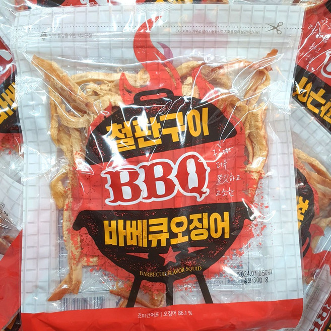 철판구이 BBQ 오징어 300G, 1개, 260g