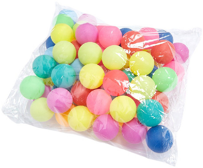 KC인증필 주식회사 위시 로고없는탁구공 무지탁구공 공예 추첨볼, 혼합색, 1개, 50개입