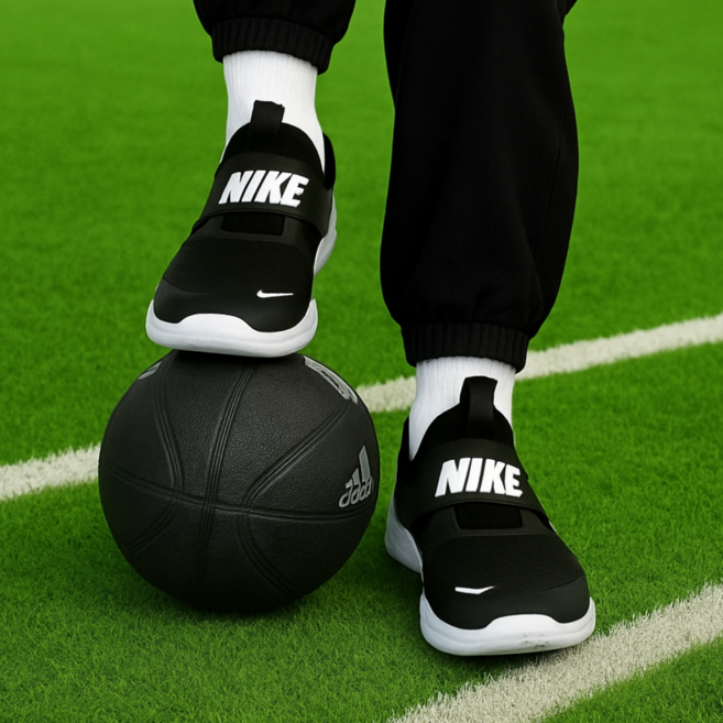 [백화점 정품]나이키 주니어 플렉스러너4 블랙 남여공용 운동화 슬립온