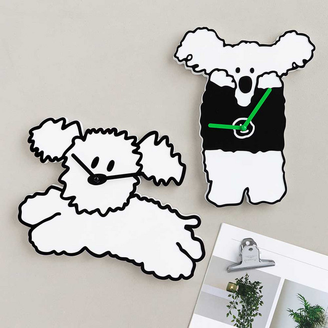 로마네 리틀 페퍼 벽시계 무소음 인테리어 소품, 리틀페퍼벽시계(코코)