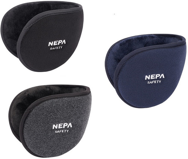 네파 NEPA 청음 와이드 방한 귀마개 1+1 골프 낚시 등산 자전거, 2개, 다크네이비+다크네이비