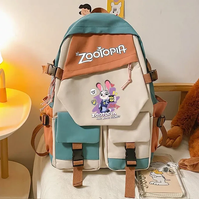 Crazy Zootopia 만화 Judy 야외 배낭 학생 캐주얼 패션 성격 간단한 캠퍼스 학교 가방 휴일, 01 30x14x43cm, 01 28