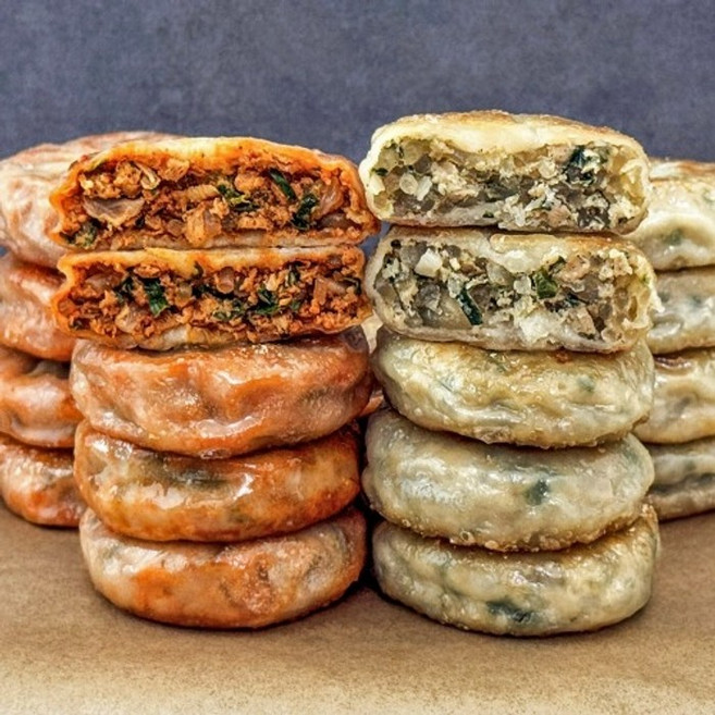 귀빈정 우리밀 호떡만두 2종, 왕호떡 김치만두 420g