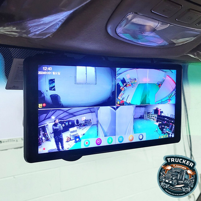2026 트럭커4+룸미러거치대포함 방향지시등 연동 4채널 룸미러블랙박스 AI감지 포터2 봉고3 탑차 및 화물차량 후방연동 트럭커 마스터뷰 호크 트럭블랙박스, 10인치와이드 트럭커4 4채널블랙박스+룸미러거치대, 64GB
