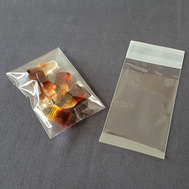 OPP 투명 무지 접착비닐 가로6cm 세로9cm, 200장