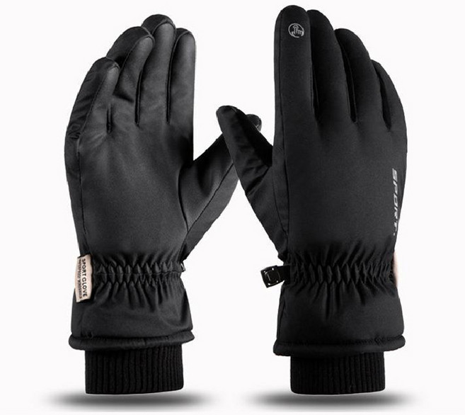 스마트터치 스키 장갑 보드 겨울장갑(4가지색상), 블랙, 1개