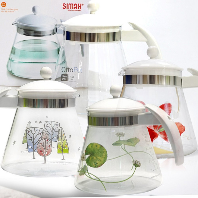 시맥스 오토포트 4종/유리주전자/직화가능/티포트/내열유리/집들이선물/티팟/직화유리포트/가스렌지/식기세척기, 클리어, 1개