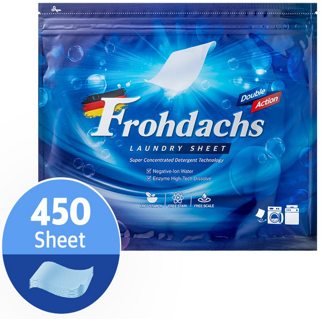 프로 시트세제 종이 중성세제 드럼세탁기겸용 세탁세제, 15세트, 30매