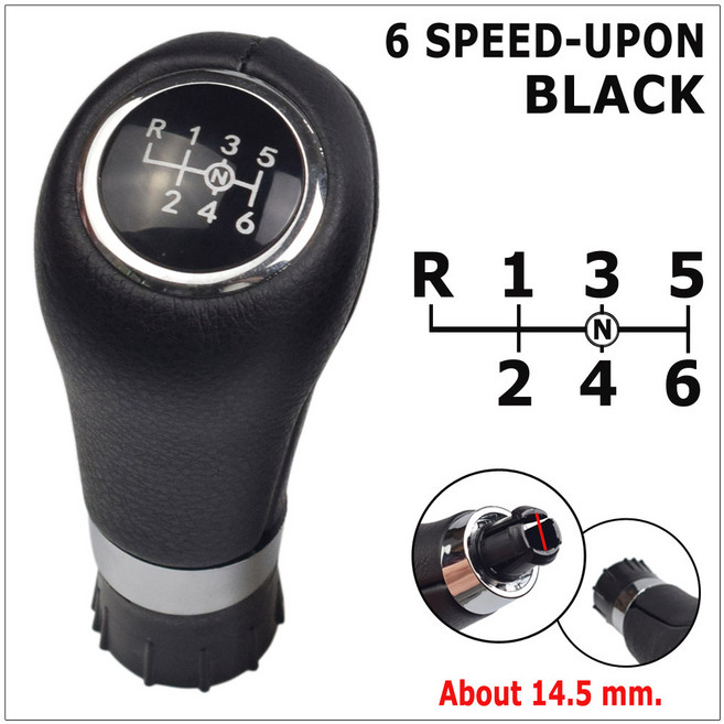 메르세데스 벤츠 호환 W203 S203 CL203 W209 W204 C300 C250 W207 A207 W212 6 속도 시프터 레버, [06] Black-6-UPON-14.5, 1개