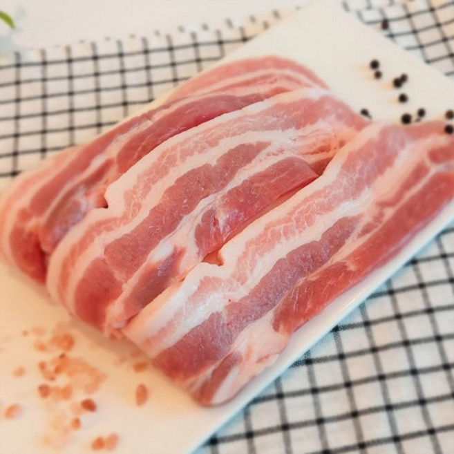 삼겹살 한돈 국내산 암퇘지 삼겹살 바베큐 구이 수육 보쌈 찜 아빠가 준비한 고기 500g, 벌집삼겹살450g, 1개