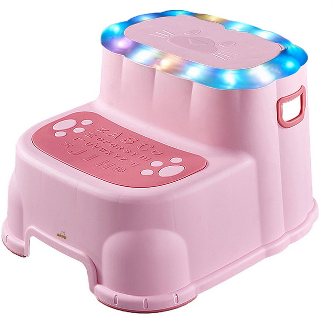 모리의집 LED 샤이닝 2단 디딤대, 핑크, 1개