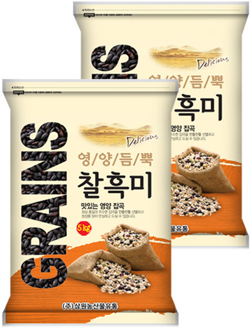[삼원농산] 찰흑미 10kg (5kg/2개) - 2025년산 햅쌀 검정쌀, 2개, 5kg