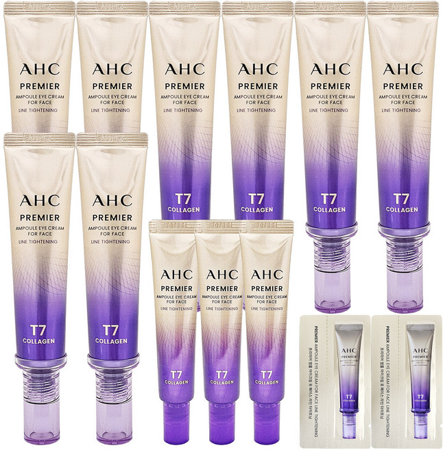 2025 최신상 AHC 아이크림 시즌13 프리미어 앰플 포 페이스 라인 타이트닝 40ml 8개+12ml 3개+체험분2매, 1개