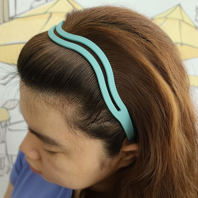 안아픈 두 줄 플라스틱 얇은 여자머리띠 헤어밴드 여성 DUMA12