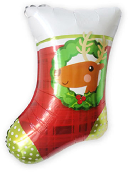 피플스파티 크리스마스 18인치 45cm 은박풍선 호일풍선, 1장, M34_크리스마스 스타킹