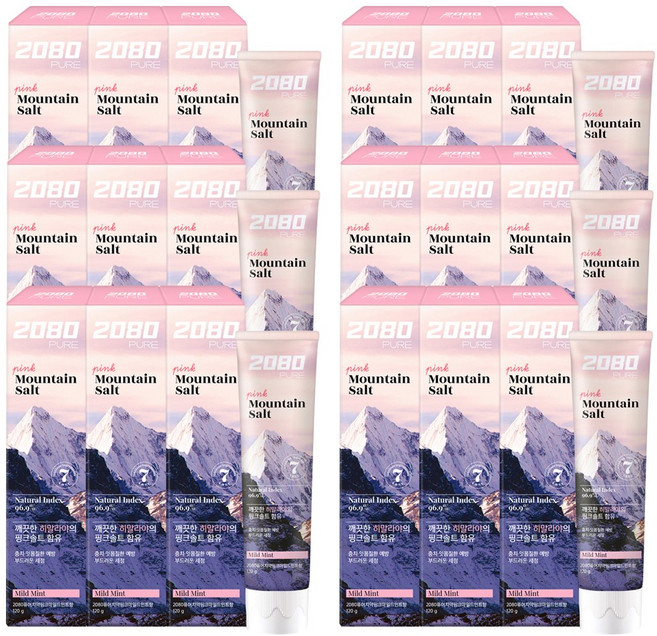2080 퓨어치약 핑크마일드민트향, 120g, 18개