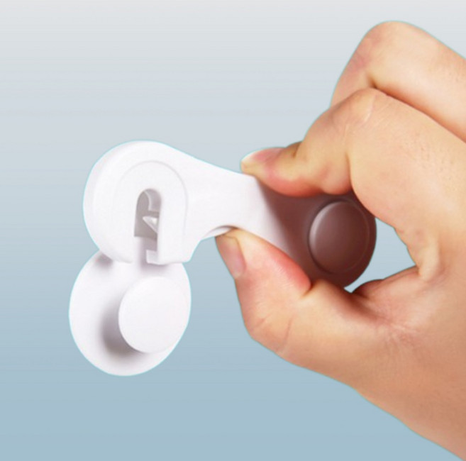 냉장고 잠금장치 양문형 서랍 선반 다용도 안전 시건장치 문열림 방지, 화이트, 1개, 화이트