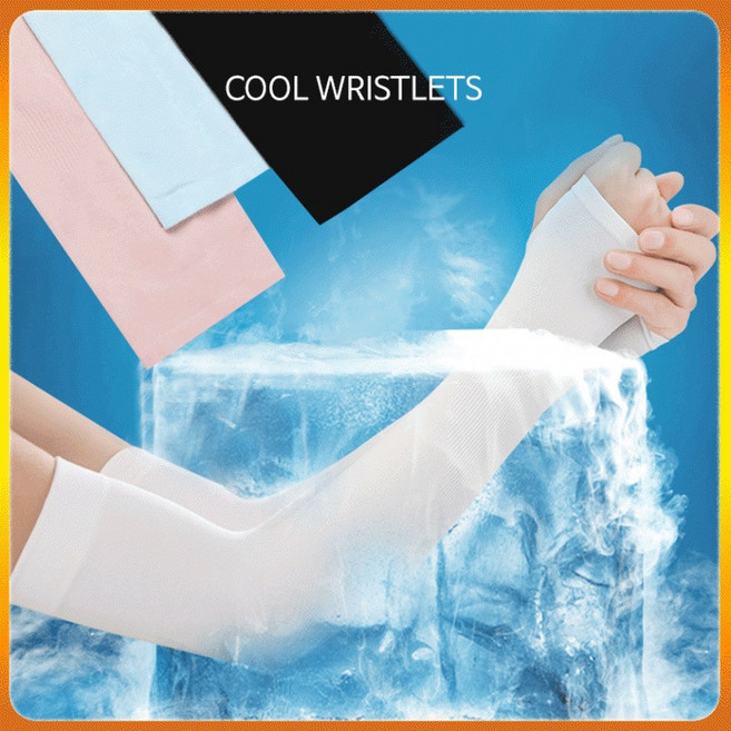 손등형쿨토시 여름 팔토시 자외선차단 다양한색상 쿨링 원단 무봉제 운전 골프 등산 자전거 스포츠 레저, 1개, 화이트